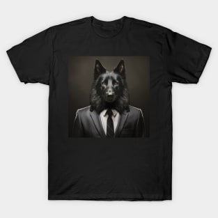 Belgian Sheepdog Dog in Suit T-Shirt